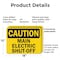 Signmission Main Electric Shut-Off Caution Sign, Plastic, 18in W x 12in L, 2PK OS-2PACK-CS-P-1218-L-19202 - alternate 6